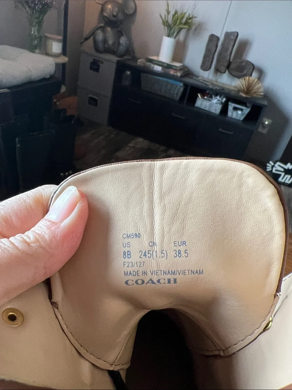 Coach Brown Black Signature Lug Boot